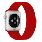 Ficha técnica e caractérísticas do produto Pulseira Apple Watch Iwatch Milanese Loop Magnetica 42-38mm - Vermelha - 42mm
