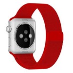 Ficha técnica e caractérísticas do produto Pulseira Apple Watch Iwatch Milanese Loop Magnetica 42-38mm - Vermelha - 38mm