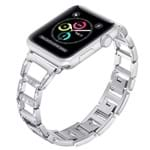 Ficha técnica e caractérísticas do produto Pulseira Apple Watch S 1 2 3 4 Aço Crystal Loyalty 42/44Mm Prata