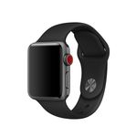Ficha técnica e caractérísticas do produto Pulseira Apple Watch Silicone Preta (42mm)