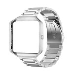 Ficha técnica e caractérísticas do produto Pulseira clássico da banda de pulso de aço inoxidável Quadro elegante alça para o Fitbit chama relógio inteligente Fitbit e acessórios