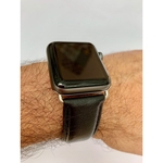 Ficha técnica e caractérísticas do produto Pulseira de Couro Para Apple Watch Serie 1-2-3-4 e 5 tamanho 38/40mm