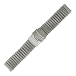 Ficha técnica e caractérísticas do produto Bracelete De Malha De Aço Inoxidável Milanese De Pulseira De Relógio De Homens Fecho Em Prata Maciça 20mm