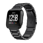 Ficha técnica e caractérísticas do produto Pulseira de Metal Inox Preto para Relógio Fitbit Versa