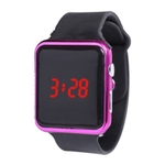 Ficha técnica e caractérísticas do produto Pulseira de relógio de pulseira inteligente com display digital rosa + preto