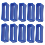 Ficha técnica e caractérísticas do produto Pulseira De Relógio De Substituição De Borracha De 10 Peças Pulseira De Couro Loops 24mm Azul