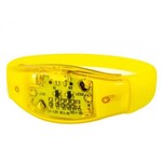 Pulseira de Silicone Led com Sensor de Som Amarelo