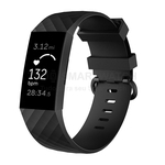 Ficha técnica e caractérísticas do produto Pulseira de Silicone Preto para Relógio Fitbit Charge 3