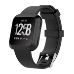 Ficha técnica e caractérísticas do produto Pulseira de Silicone Preto para Relógio Fitbit Versa