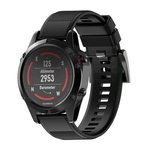 Pulseira de Silicone Preto para Relógio Garmin Fenix 5 / 5S