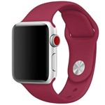 Ficha técnica e caractérísticas do produto Pulseira de Silicone Sport para Apple Watch 38mm - Rose Red