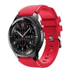 Ficha técnica e caractérísticas do produto Pulseira de Silicone Vermelho para Relógio Samsung Galaxy Gear S3 Frontier - Tudo Smartwatch