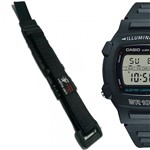 Ficha técnica e caractérísticas do produto Pulseira em Nylon Compatível com Casio W-740-1VS Preta - Oficina dos Relógios
