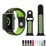 Ficha técnica e caractérísticas do produto Pulseira Esportiva NK Para Relógio Smartwatch compatível com Watch e IWOs - Preto com Verde