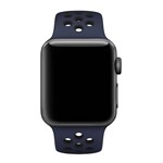 Ficha técnica e caractérísticas do produto Pulseira Esportiva para Apple Watch 38mm Series 1/ 2 - Azul Marinho com Preto