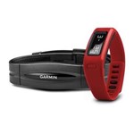 Ficha técnica e caractérísticas do produto Pulseira Garmin VivofitHRM Bundle Vermelho