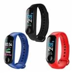 Ficha técnica e caractérísticas do produto Pulseira Inteligente Smartband M3 Monitor Cardíaco Relógio (Preto)