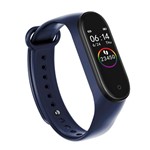 Ficha técnica e caractérísticas do produto Pulseira Inteligente Smartband M4 Monitor Cardíaco Relógio - Azul - Smart Bracelet