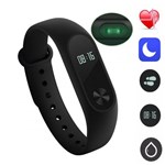 Ficha técnica e caractérísticas do produto Pulseira Inteligente Xiaomi Mi Band 2 Preta para Android e IOS