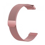 Ficha técnica e caractérísticas do produto Pulseira Metal Milanês 20mm para Relógio Xiaomi Huami Amazfit Bip Rose - Aquiébarato