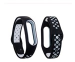 Ficha técnica e caractérísticas do produto Pulseira P/ Mi Band 3 Silicone Preto Branco - Xiaomi