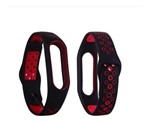 Pulseira P/ Mi Band 3 Silicone Preto Vermelho - Xiaomi