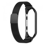 Ficha técnica e caractérísticas do produto Pulseira para Relógio Inteligente Mi Band 3 Xiaomi Milanês Milanese Aço Loop Metal Preta - Aquiébarato