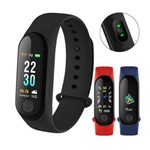 Pulseira Relógio Smart Band Watch Fitness Heath Md-m3 Vermelho - Bcs