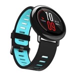 Pulseira Relógio Smartwatch Xiaomi Huami Amazfit Pace 22mm - Preta/Azul