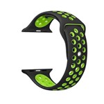 Pulseira Silicone Compatível com Apple 38mm - Preto e Verde