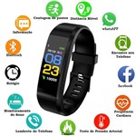 Pulseira Smartband Id115 Hr Plus Gps - Preto