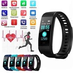 Ficha técnica e caractérísticas do produto Pulseira Smartband Relogio Y5 Frequência Cardíaca Pressão Arterial Oxigênio no Sangue Android Ios - Rosh Fc