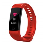 Ficha técnica e caractérísticas do produto Pulseira Smartband Y5 Monitor Frequência Cardíaca Pressão Arterial Oxigênio no Sangue Android IOS (VERMELHO)