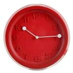 Puntuale Relógio Parede 26cm Vermelho