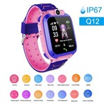 Q12 Crianças Relógio Inteligente Crianças Gps Tracker Anti-lost Sos Phone Watch - Rosa - Q Smart