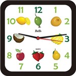 Ficha técnica e caractérísticas do produto Quadrado Frutas Preto 21,3cm.