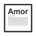 Ficha técnica e caractérísticas do produto Quadro Decorativo Amor Preto e Branco - Kapos