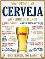 Ficha técnica e caractérísticas do produto Quadro Decorativo Como Pedir uma Cerveja