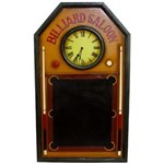 Ficha técnica e caractérísticas do produto Quadro e Relógio Decorativo Billard Saloon