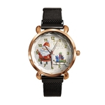 Ficha técnica e caractérísticas do produto Quartz Lady Feliz Natal Presente do relógio Papai Noel Moda Alloy Banda analógico relógio de pulso