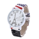 Ficha técnica e caractérísticas do produto Quartz relógio de branco Mulheres Estilo Moda de Paris Branded pequeno fresco das Mulheres Estilo japonês Assista
