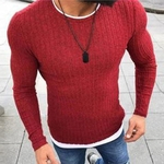 Ficha técnica e caractérísticas do produto  QUENTE (Em estoque) dos homens Quente Roupa Redonda Neck pulôver Outono-Inverno Moda Tops Camisola jumper Casual