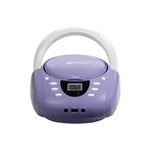 Ficha técnica e caractérísticas do produto Radio Boombox Lavanda e Branco Fm Estéreo Cd, Mp3 Lenoxx - Bd120lb - Bivolt