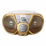Radio Boombox Portatil CD/USB/FM/AM PX3125GX/78 BRANCO/DOURADO 5W - Philips