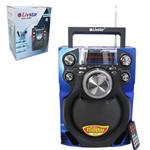 Radio / Caixa de Som Recarregavel 15w Bivolt com Controle e Luz Karaoke/usb / Sd