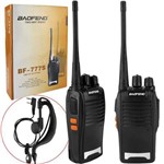 Rádio Comunicador Walk Talk com Carregador e Fone de Ouvido Par Bf-777s Bf-777s Baofeng