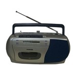 Rádio Gravador Portátil Windsor 2416BL AM/FM Prata Bivolt