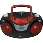 Ficha técnica e caractérísticas do produto Rádio Lenoxx Boombox FM Estéreo Entrada USB e AUX , Preto/Vermelho