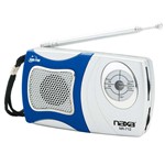 Ficha técnica e caractérísticas do produto Rádio Portátil AM/FM com Alto-falante Integrado Naxa NR712 - Azul e Prata - Opeco