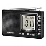 Rádio Portátil Rp-03 , Rádio Am/Fm, Display Digital, Funções Relógio e Alarme, Saída P/ Fone de Ouvido - Mondial